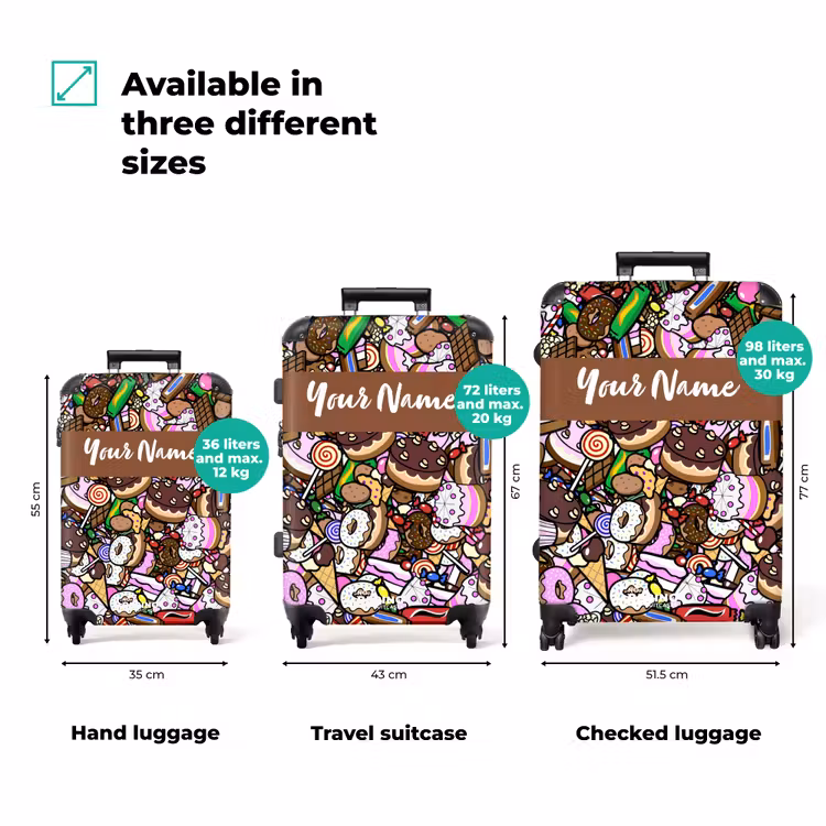 Suitcase with name - Sweet Candy World — 3