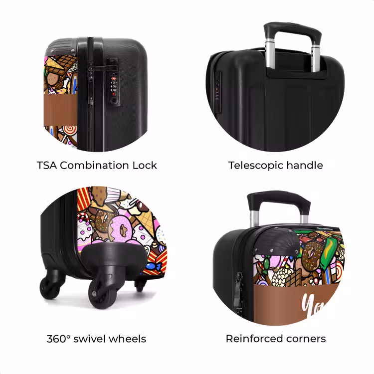 Suitcase with name - Sweet Candy World — 8