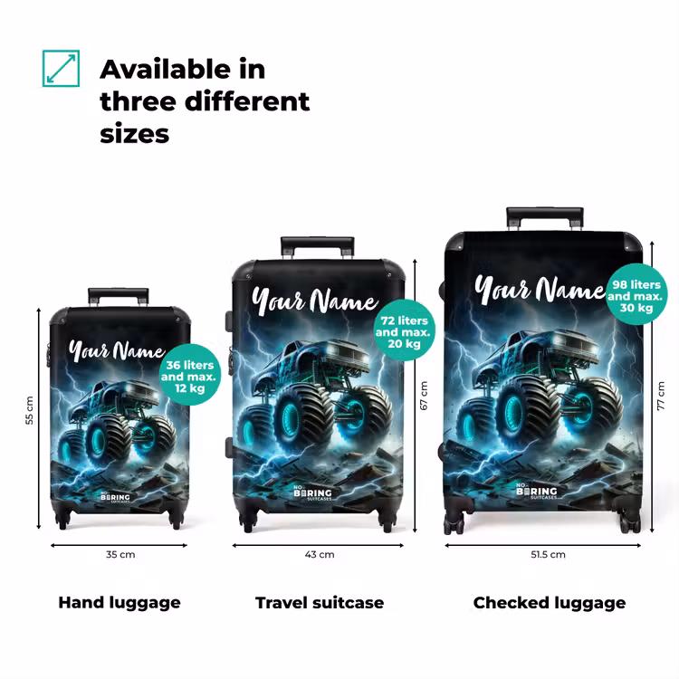 Suitcase with name - Thunder Wheels — 3