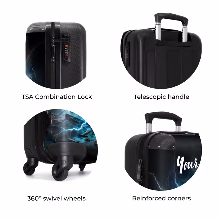 Suitcase with name - Thunder Wheels — 8