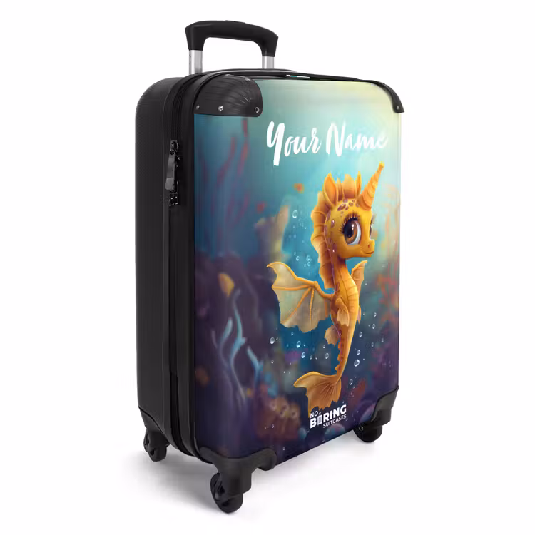 Suitcase with name - Zara seahorse — 2