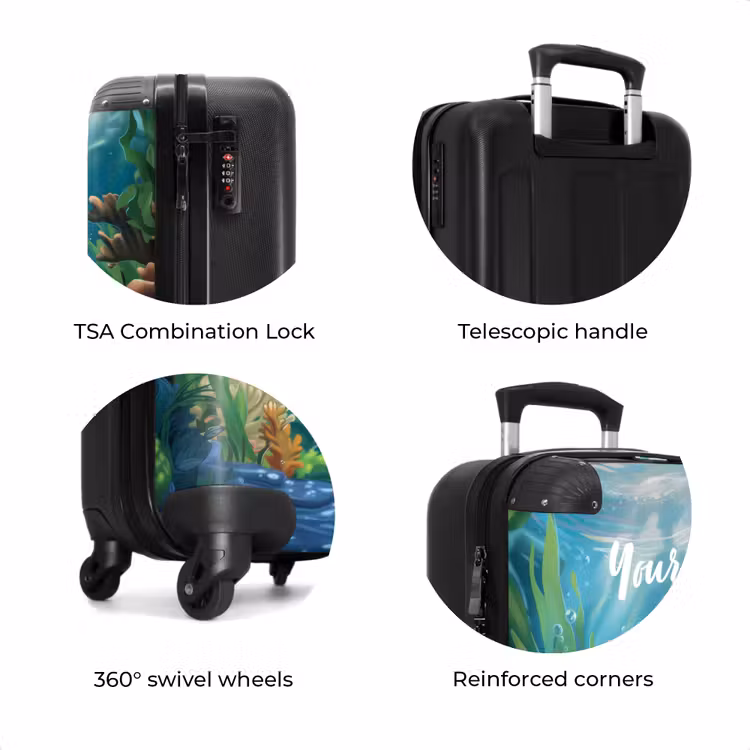 Suitcase with name - Zippy Sea Turtle — 8