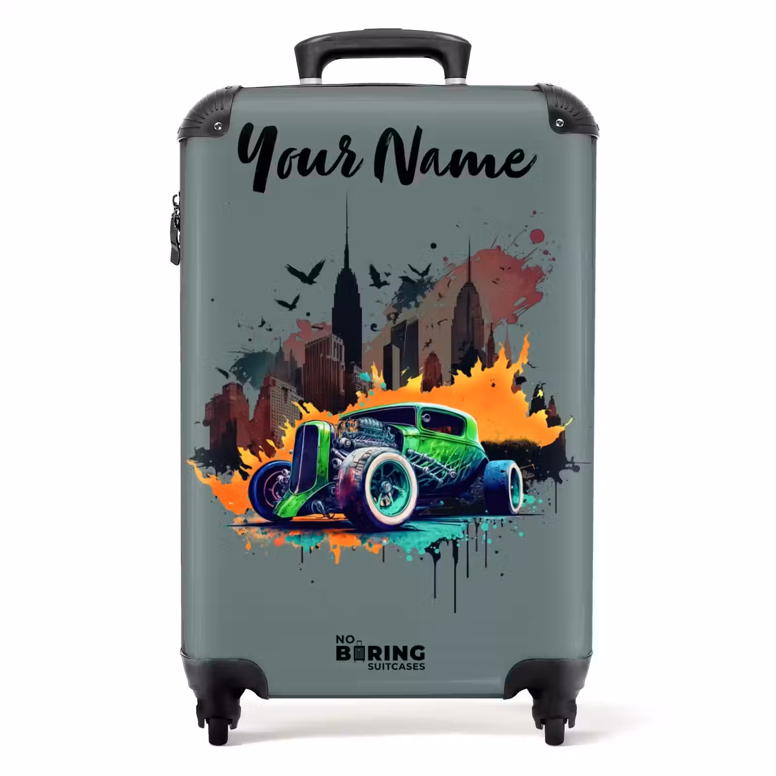 Suitcase with name - Car in ghost town — 1