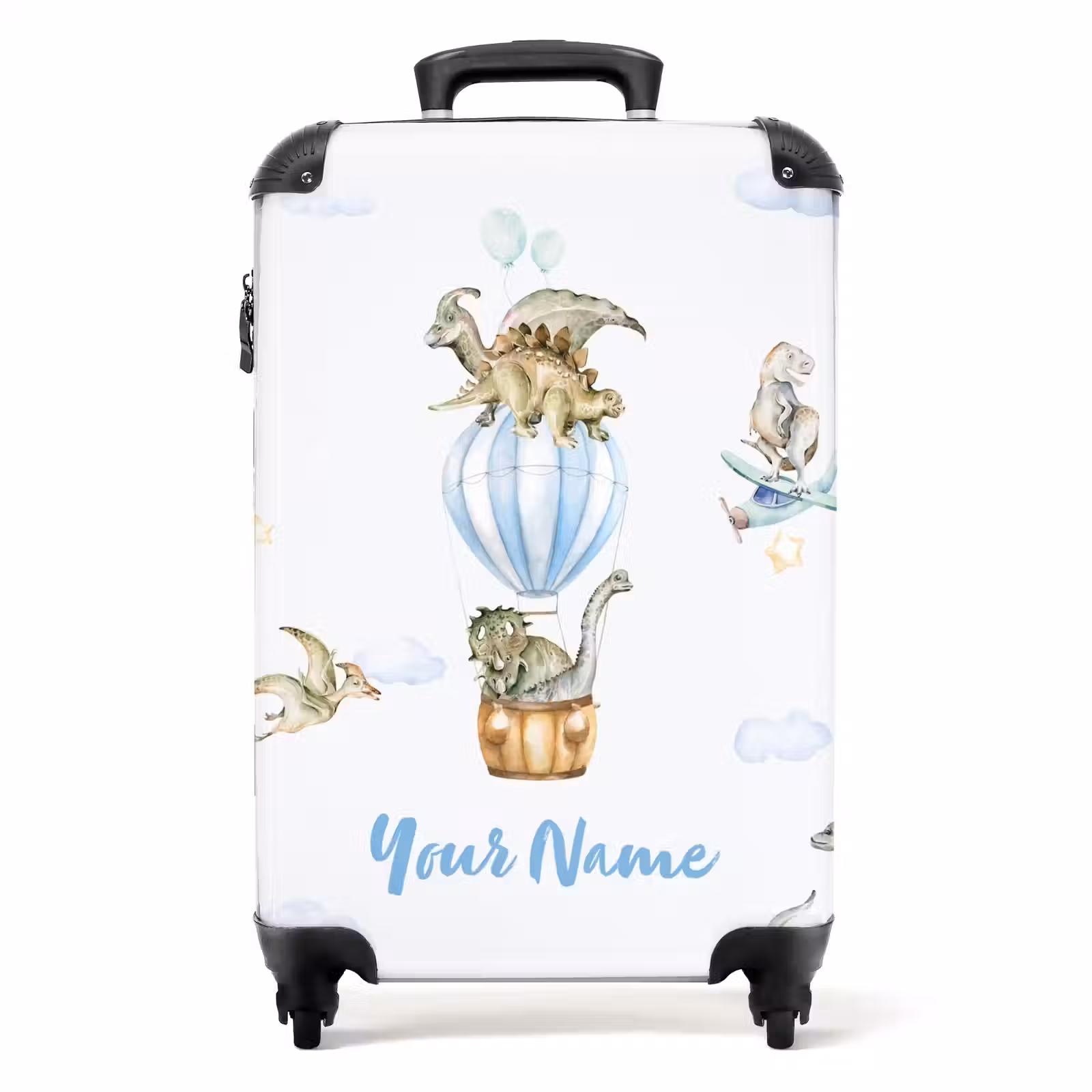 Suitcase with name - Wandering dinosaurs — 1