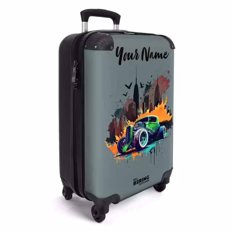 Suitcase with name - Car in ghost town — 2