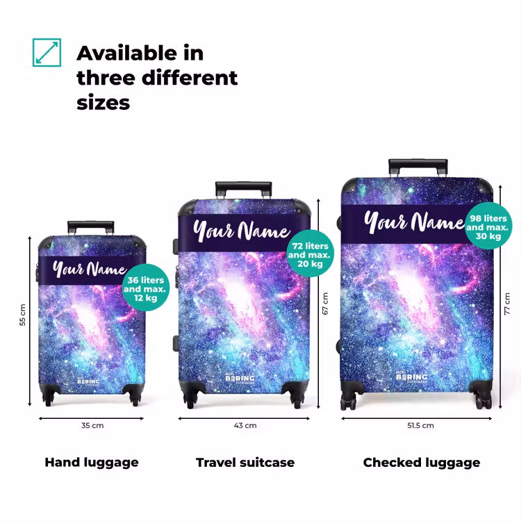 Suitcase with name - Cosmic explosion of color — 3