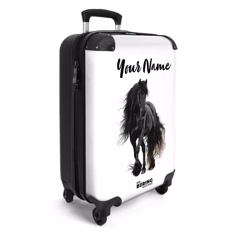 Suitcase with name - Frits the friesian horse — 2