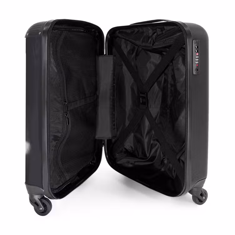 Suitcase with name - Gray car with gray flames — 5