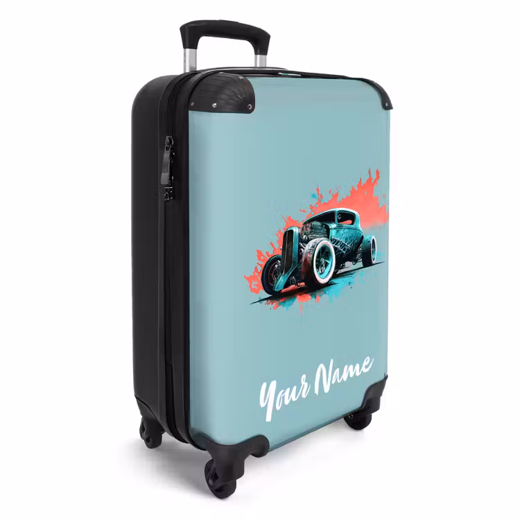 Suitcase with name - Hotrod turquoise — 2