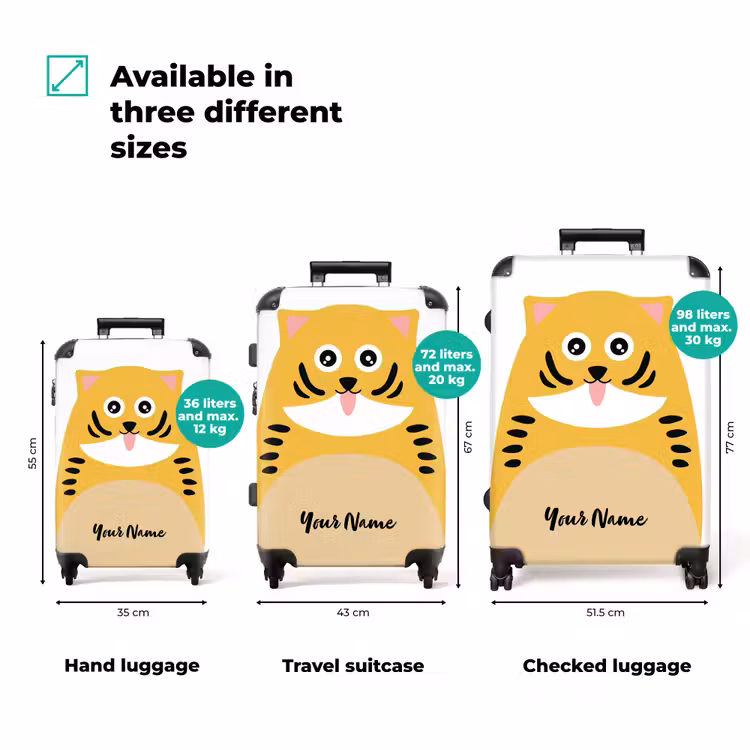 Suitcase with name - Kaatje cat — 3