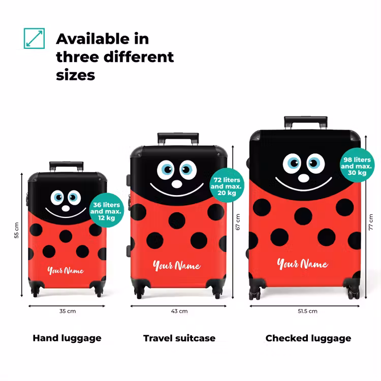 Suitcase with name - Lilly ladybug — 3