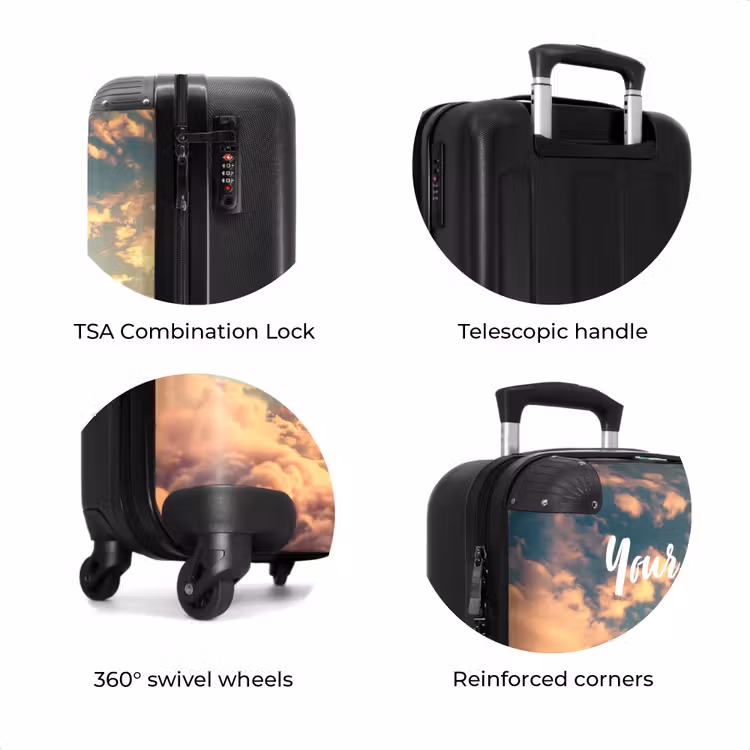 Suitcase with name - Pastel skyliner — 8