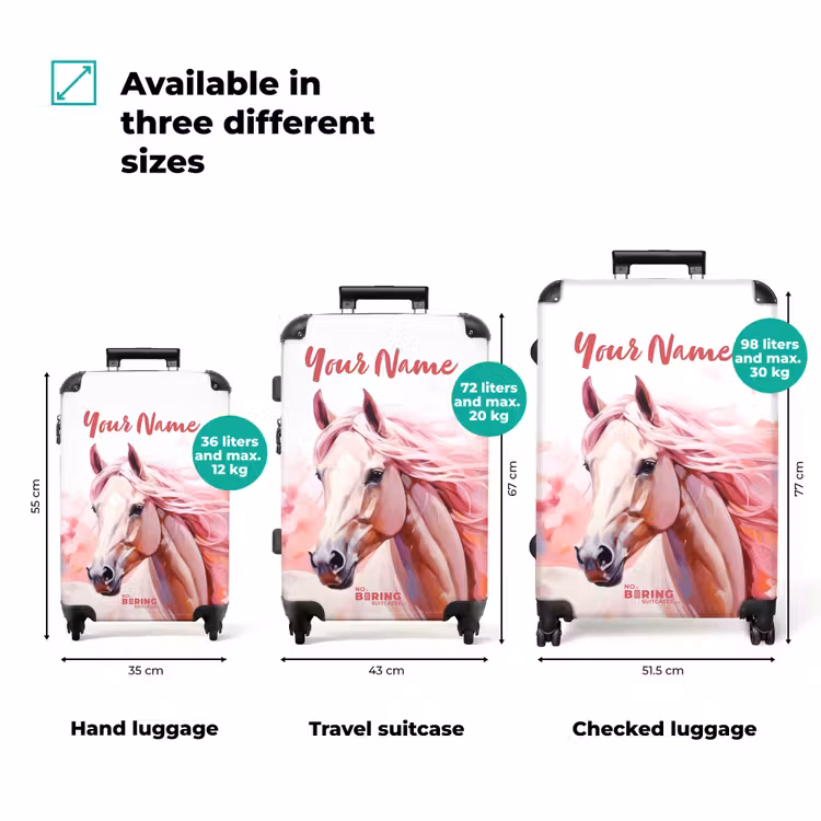 Suitcase with name - Pink Runner — 3