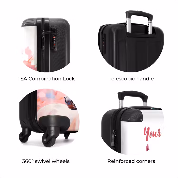 Suitcase with name - Pink Runner — 8