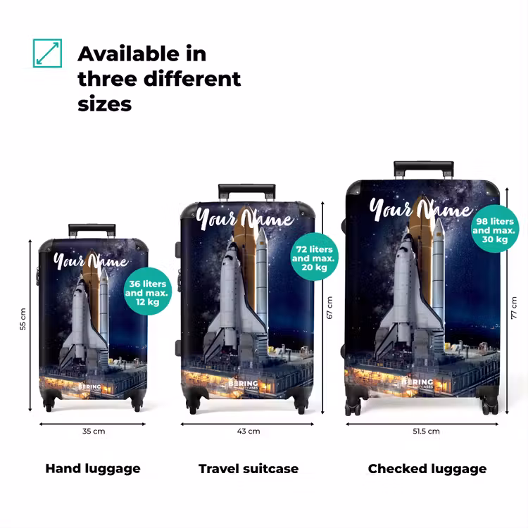 Suitcase with name - Rising rocket — 3