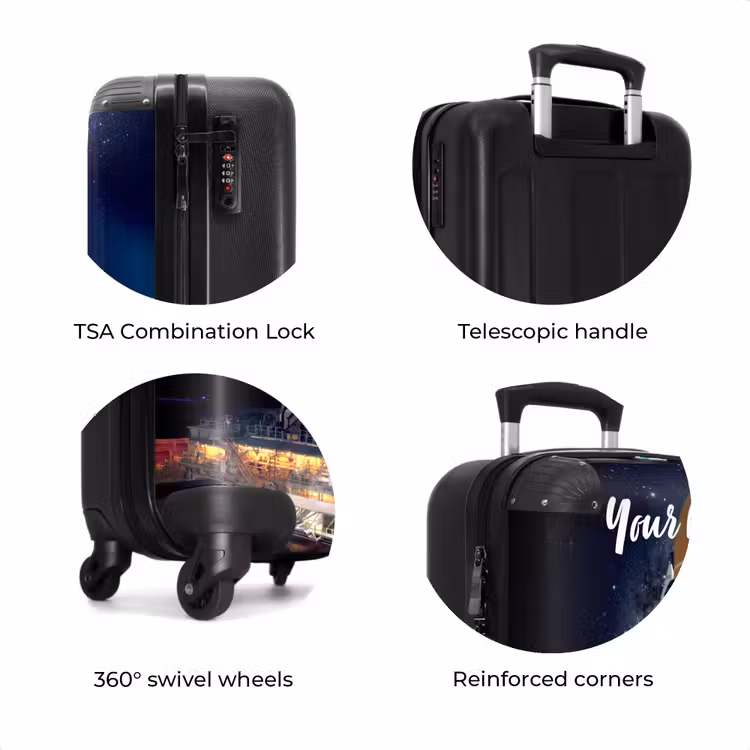 Suitcase with name - Rising rocket — 8