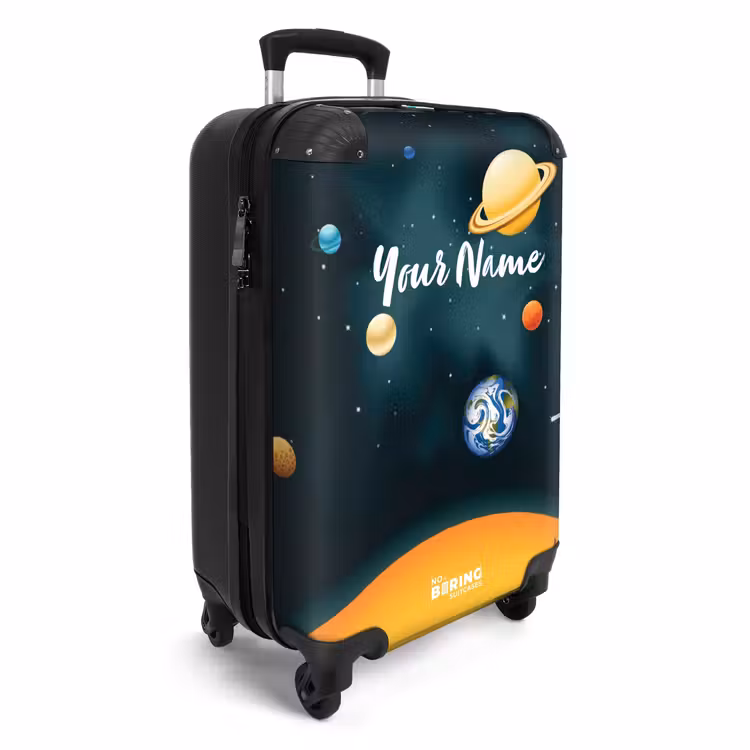 Suitcase with name - Saturn space — 2