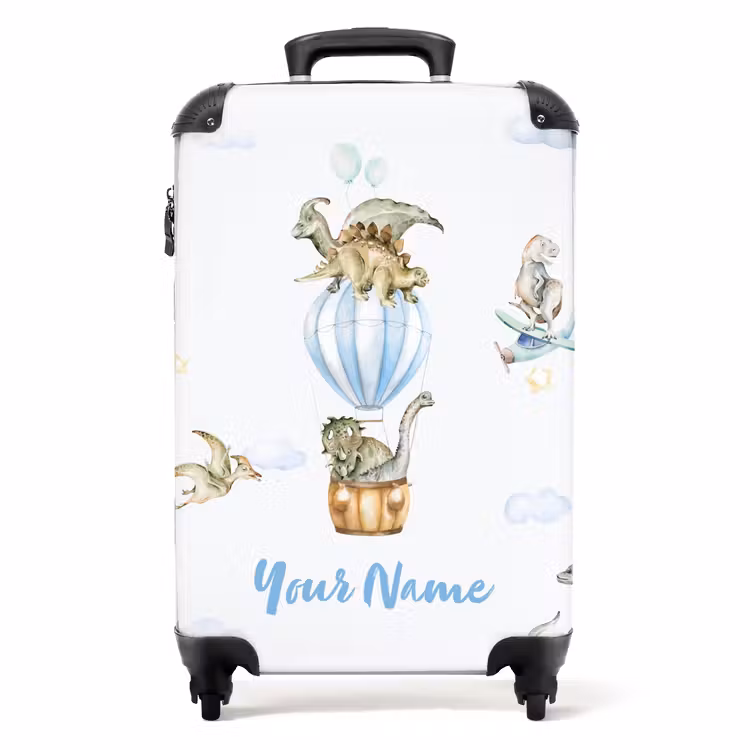 Suitcase with name - Wandering dinosaurs — 1