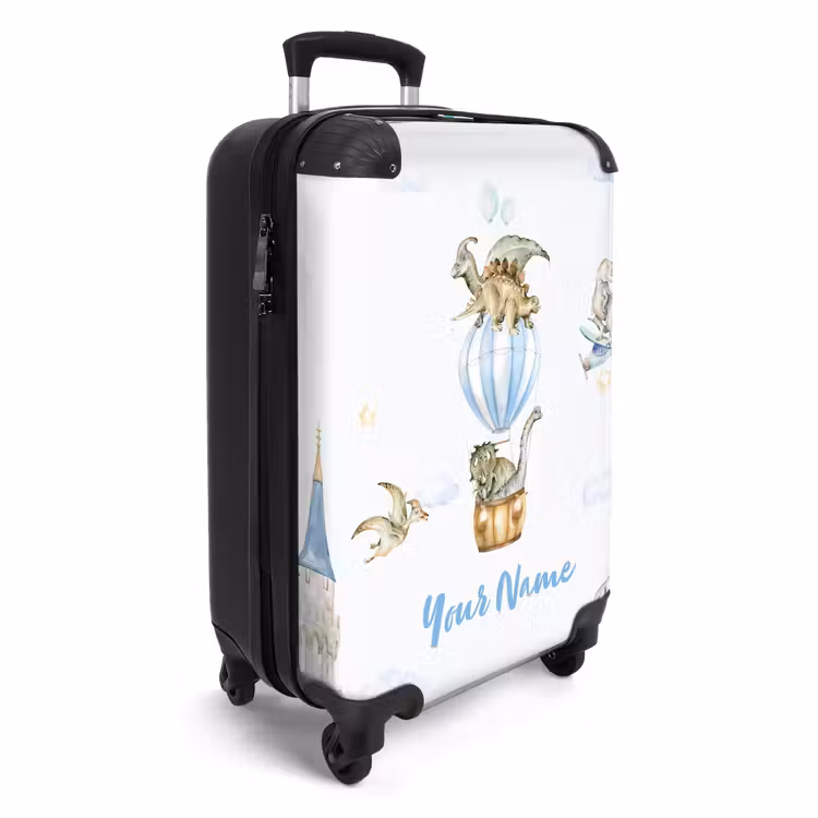 Suitcase with name - Wandering dinosaurs — 2