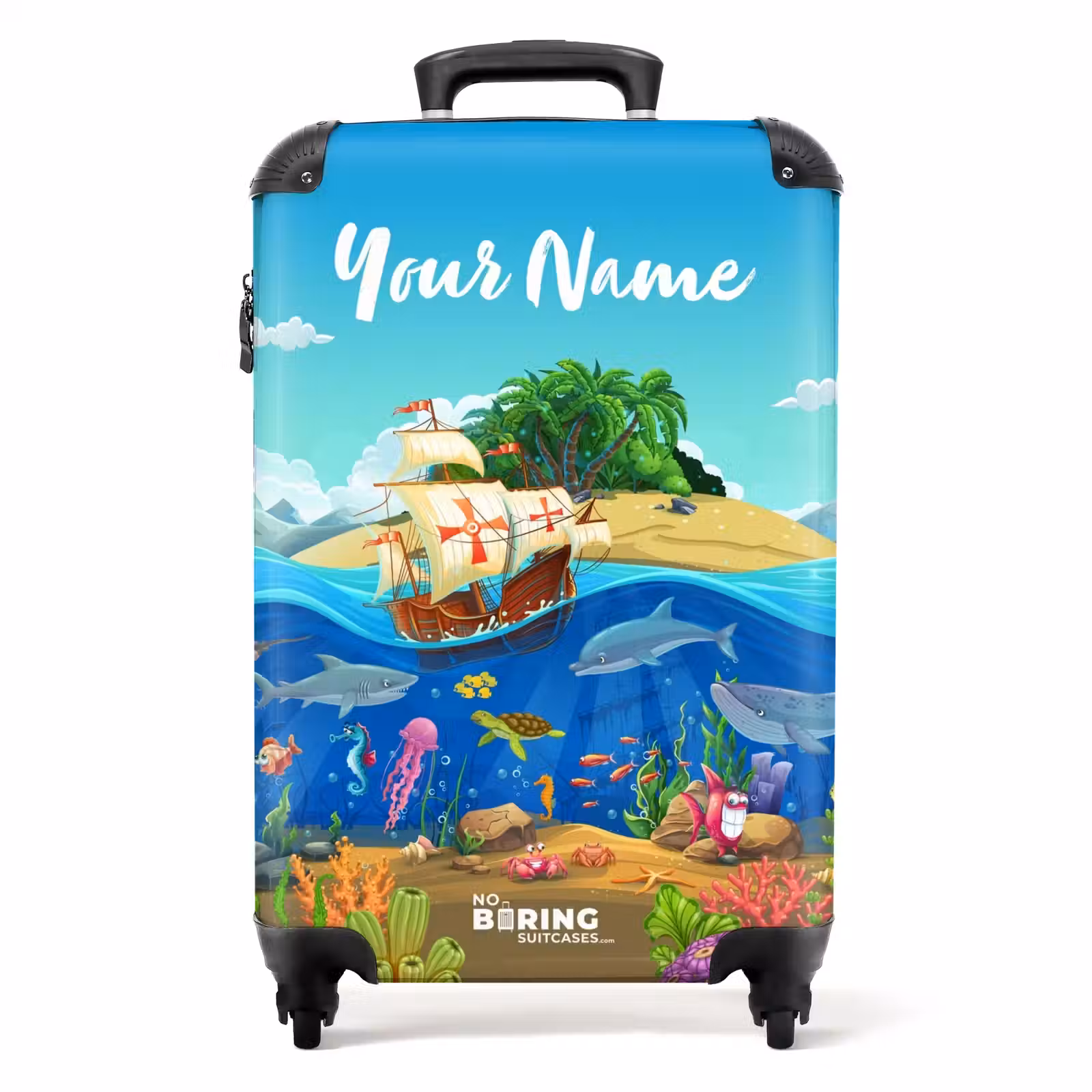 Suitcase with name - Coral Caper — 1