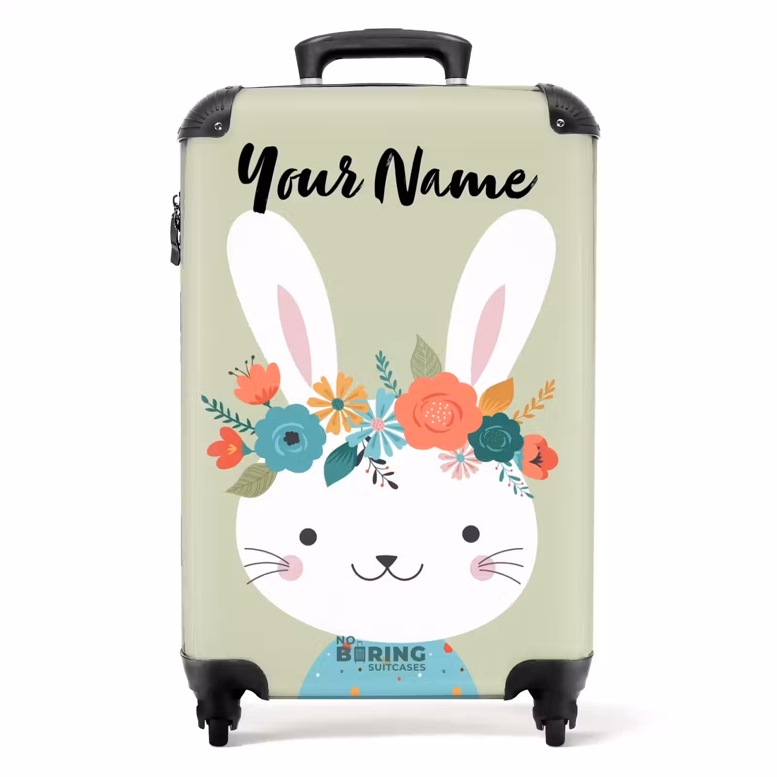 Suitcase with name - Hippie hare — 1