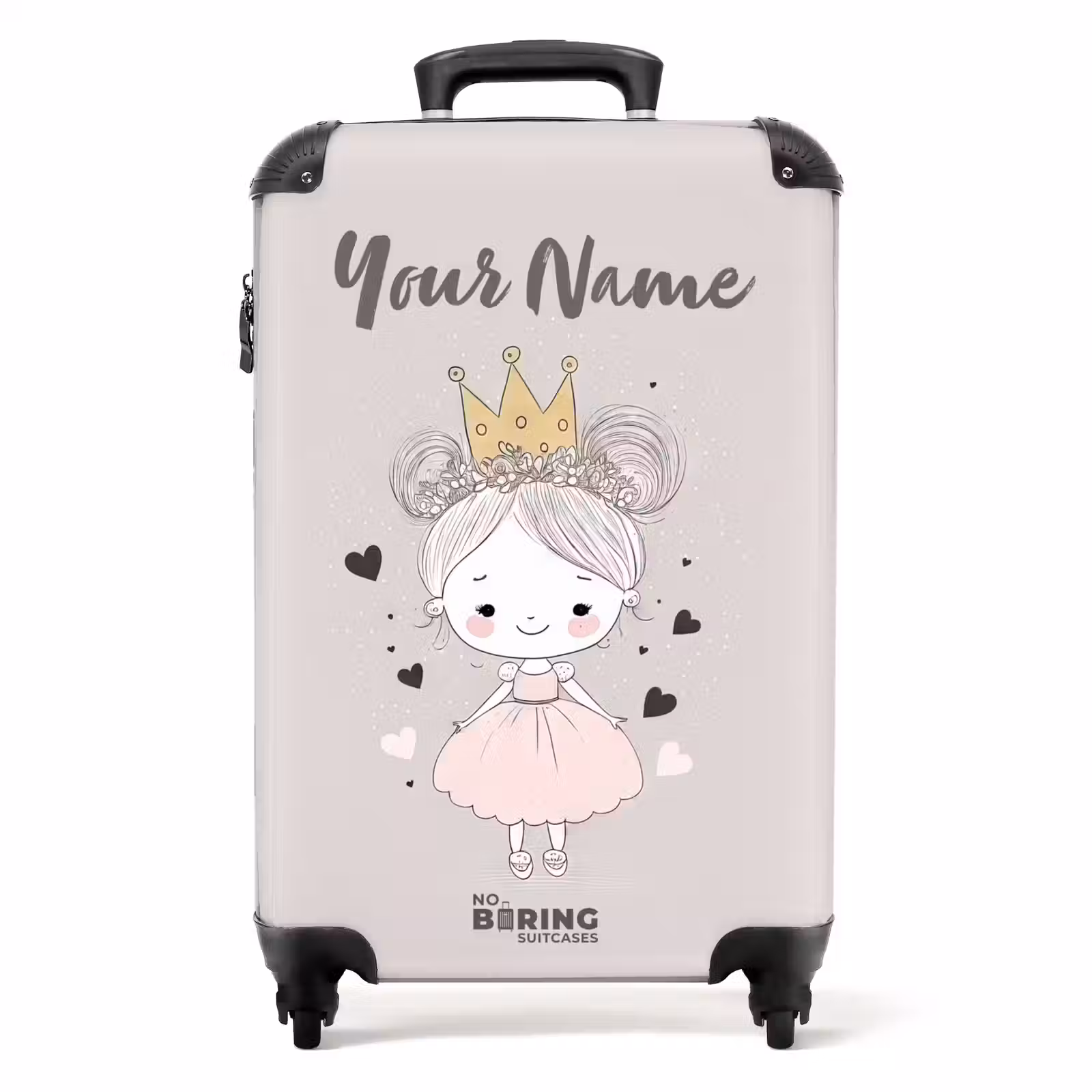 Suitcase with name - Princess with buns — 1