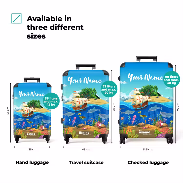 Suitcase with name - Coral Caper — 3