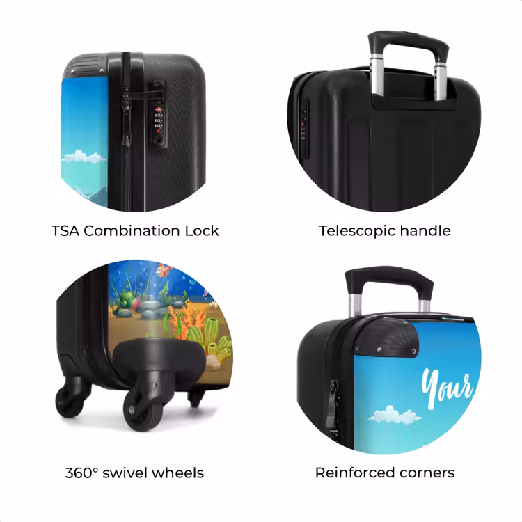 Suitcase with name - Coral Caper — 8
