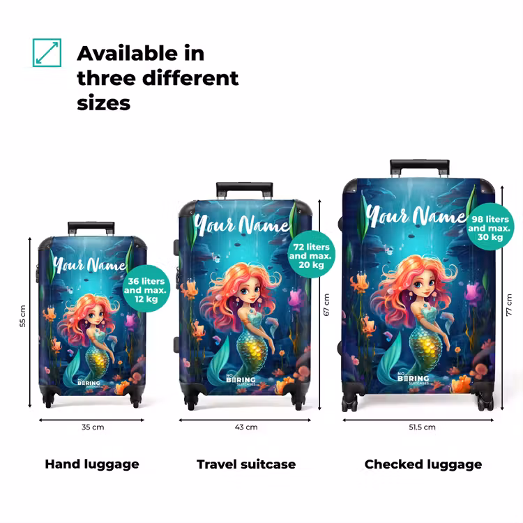 Suitcase with name - Coral Queen — 3