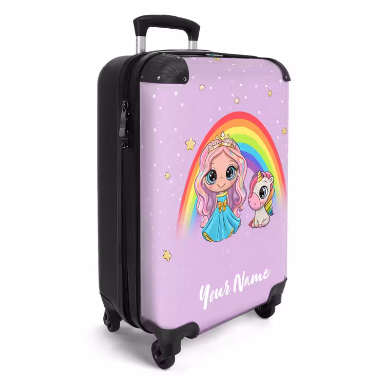 Suitcase with name - Elza unicorn princess — 2