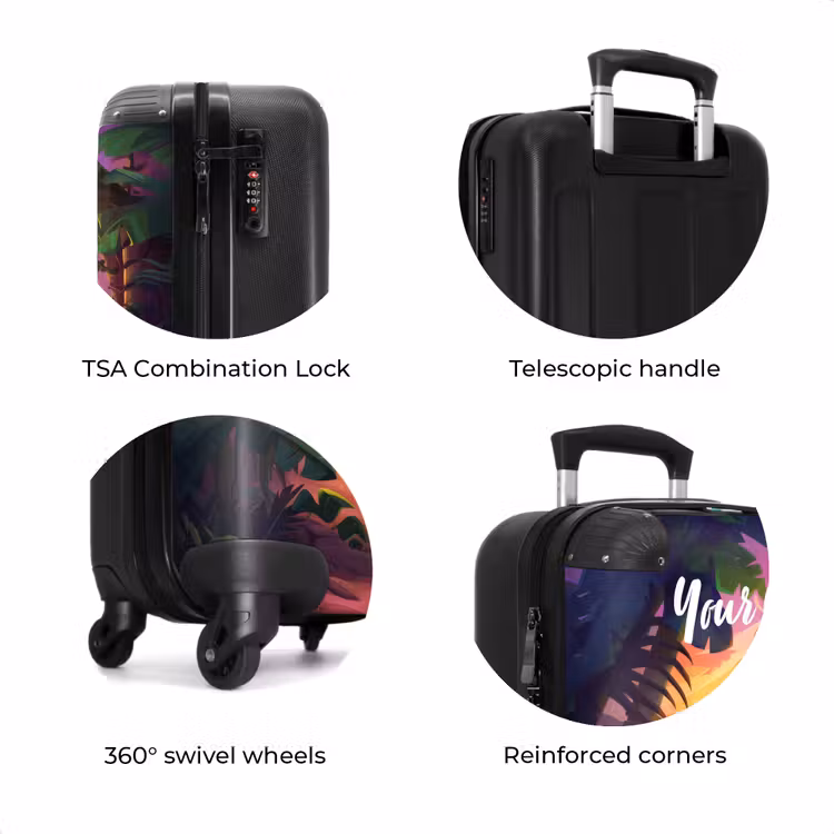 Suitcase with name - Fernando flamingo — 8