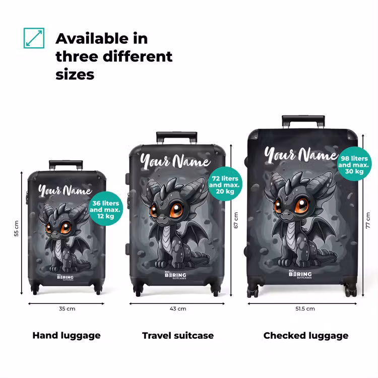 Suitcase with name - Gino gray tail — 3