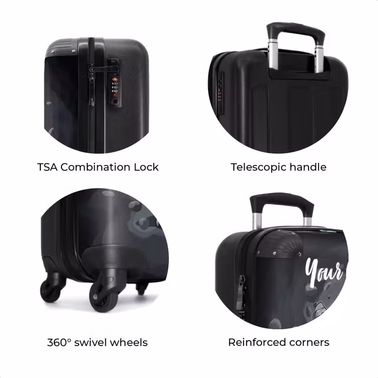 Suitcase with name - Gino gray tail — 8
