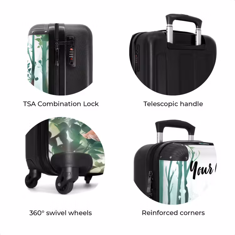 Suitcase with name - Grace greenery — 8
