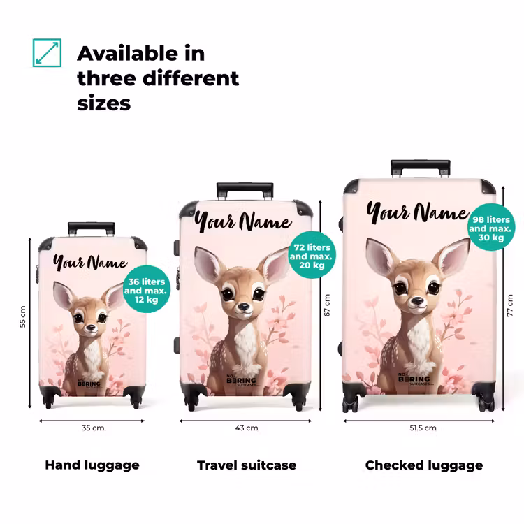 Suitcase with name - Hedwig deer — 3