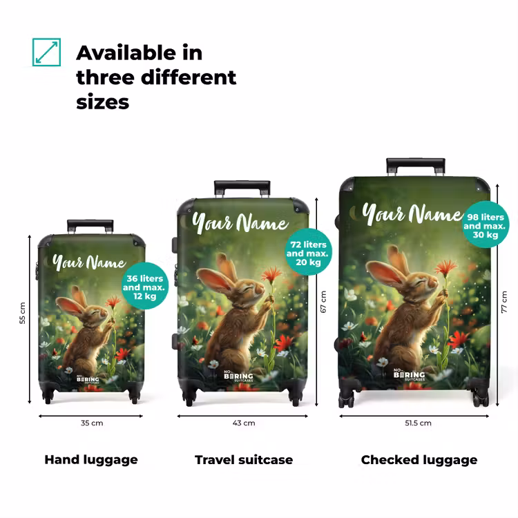 Suitcase with name - Kasper rabbit — 3