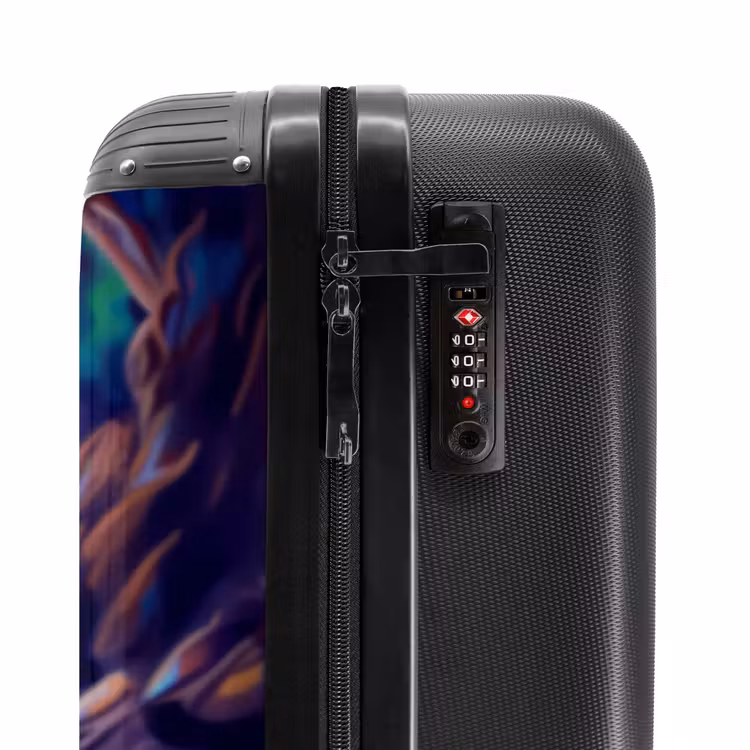 Suitcase with name - Ornate sapphire dragon — 6