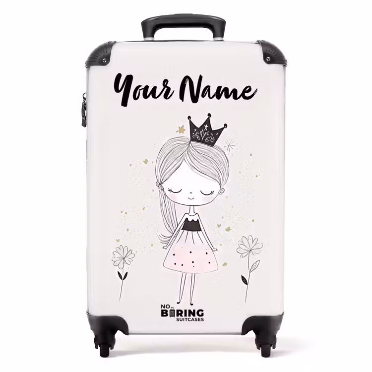 Suitcase with name - Princess with black dress — 1