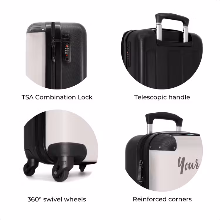 Suitcase with name - Princess with buns — 8