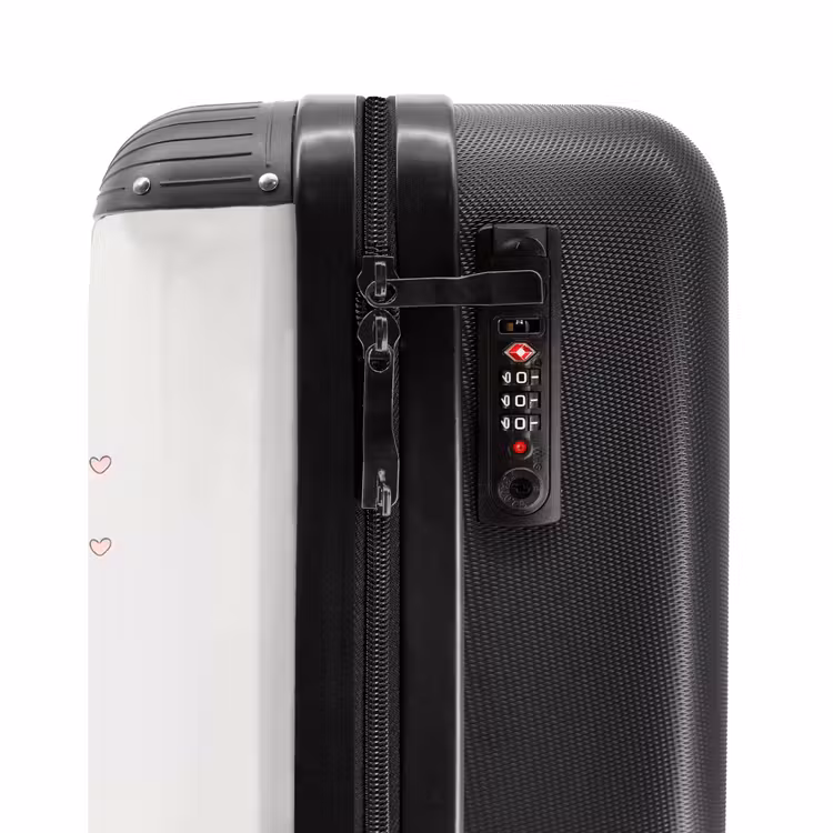 Suitcase with name - Princess with crown and pink hearts — 6