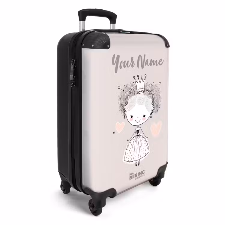 Suitcase with name - Princess with curls — 2