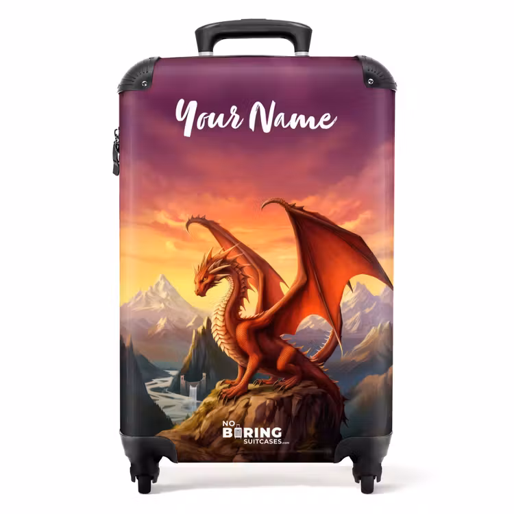 Suitcase with name - Red giant dragon — 1