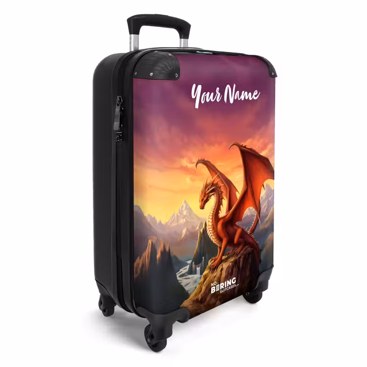 Suitcase with name - Red giant dragon — 2
