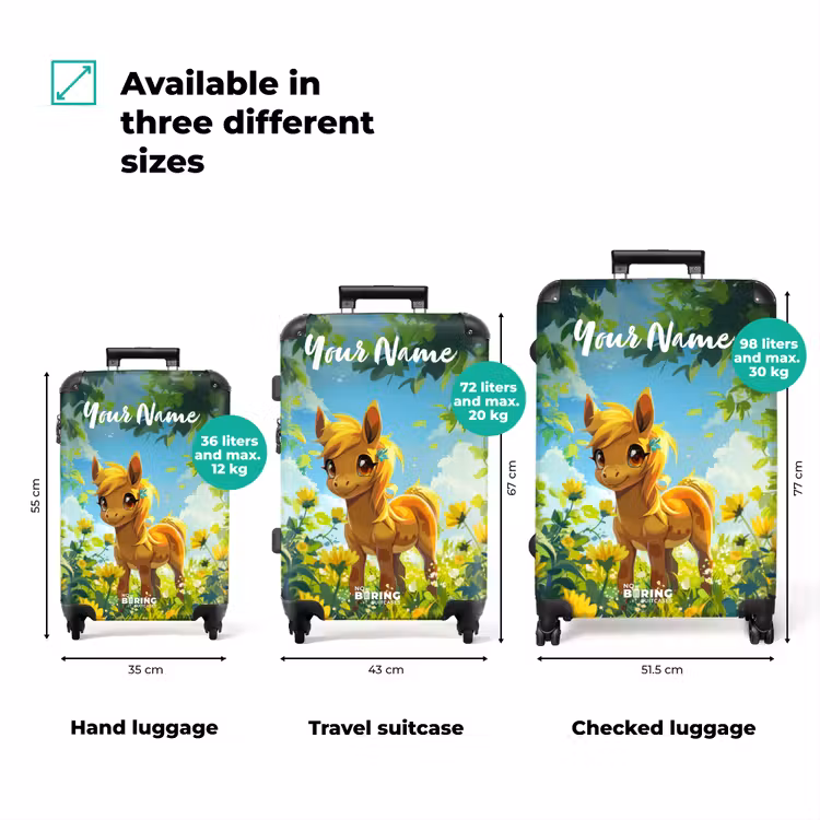 Suitcase with name - Sunny pony — 3