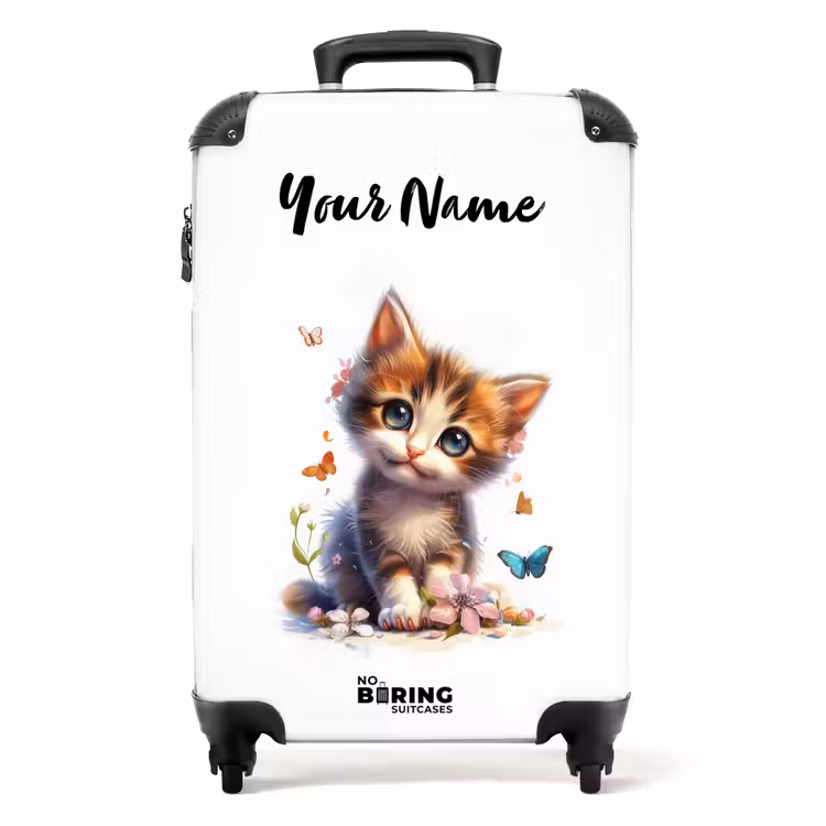Suitcase with name - Vera butterfly kitten — 1