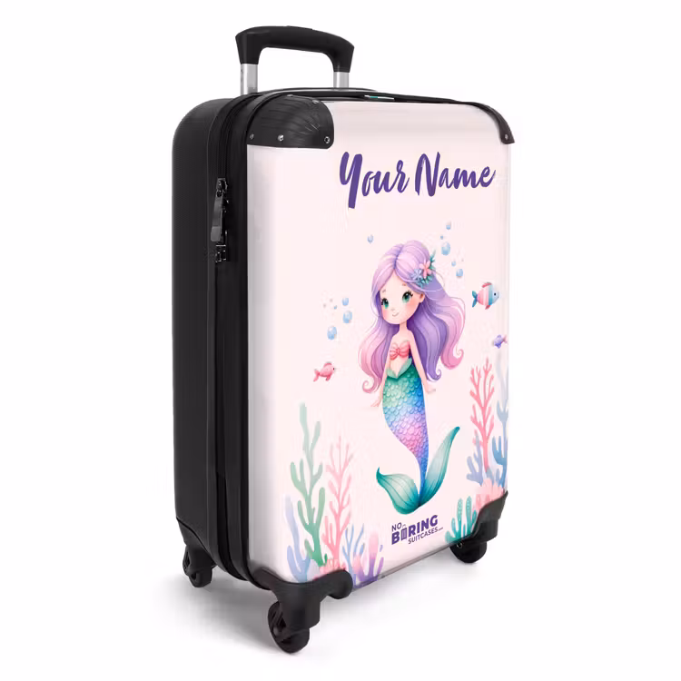 Suitcase with name - Violet fins — 2