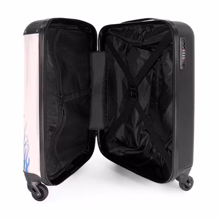 Suitcase with name - Violet fins — 5