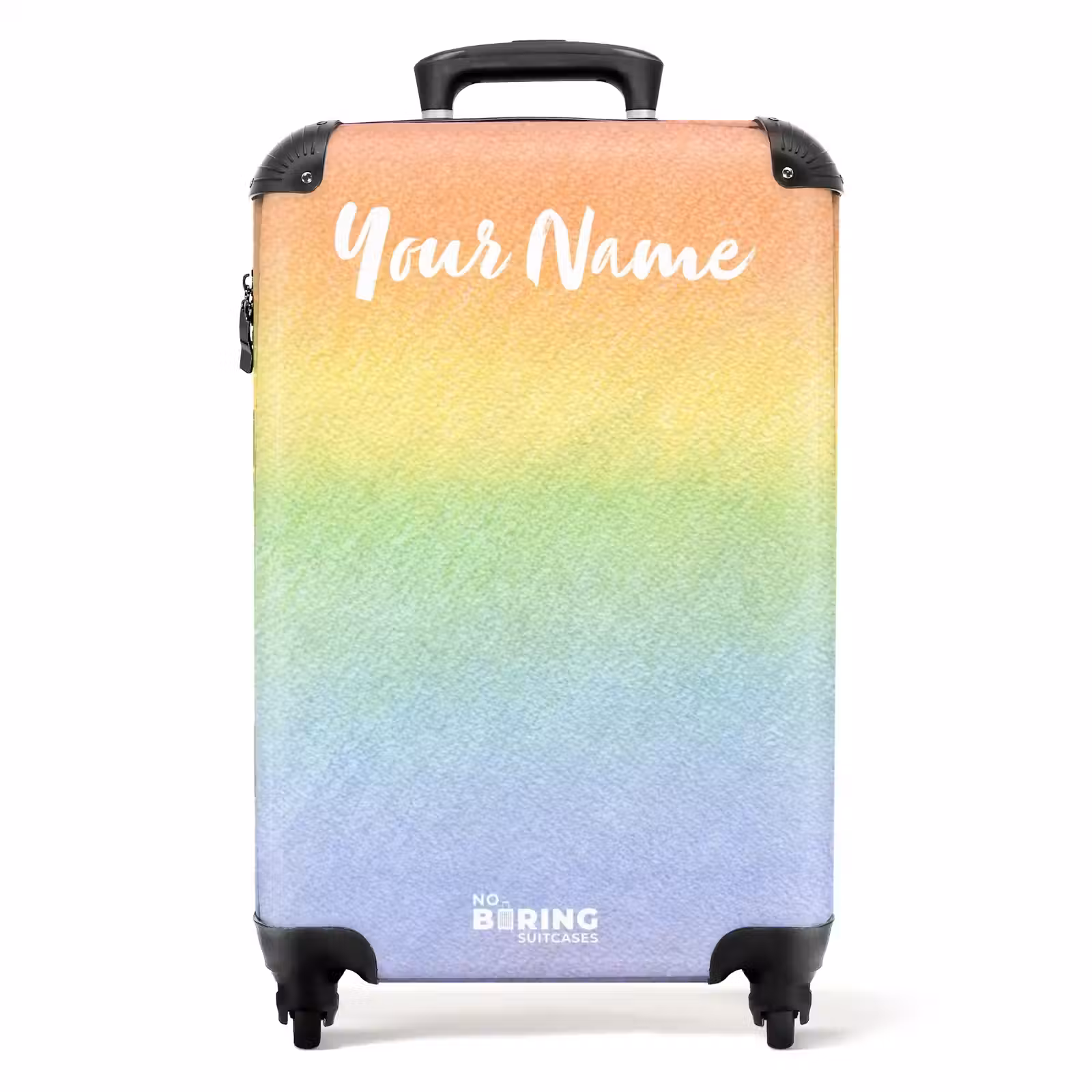 Suitcase with name - Pastel rainbow — 1