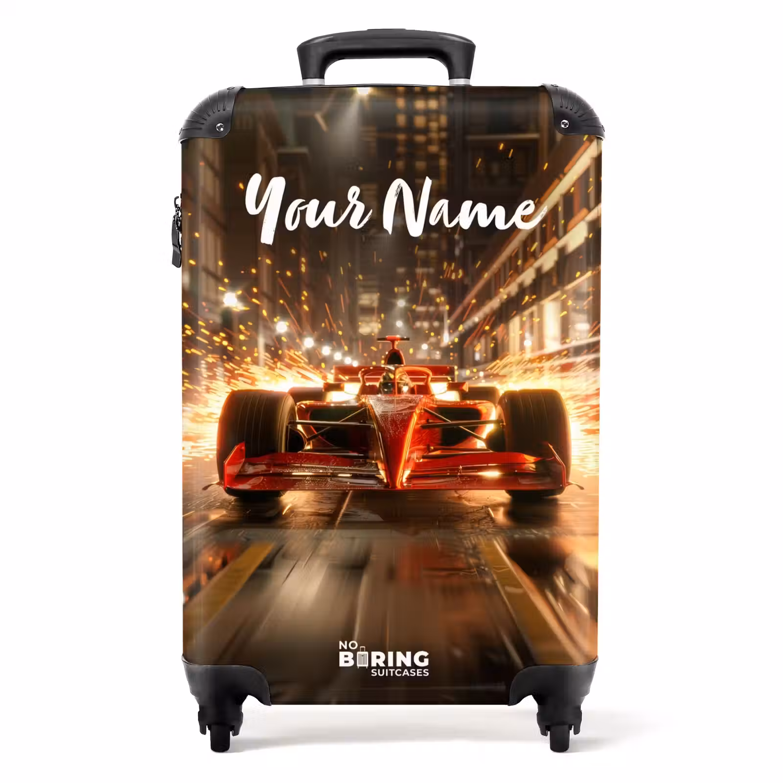 Suitcase with name - Rapid red — 1