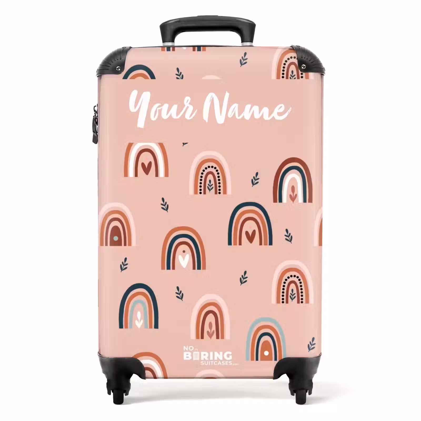 Suitcase with name - Rosy rainbows — 1